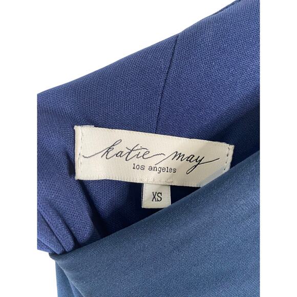 Katie May Mojave Gown Maxi Dress One Shoulder Prom Party Formal Gala Blue XS - Picture 13 of 14